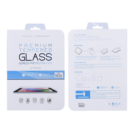 Apple iPad mini Transparant Screenprotector Schermbescherming - Tempered Glas - Glas Apple iPad mini Transparant Screenprotector Schermbescherming - Tempered Glas - Glas