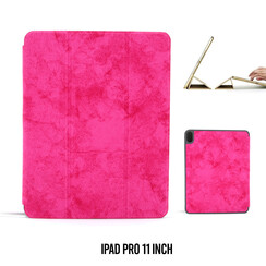 Apple iPad Pro 11 inch (2018) Hot Pink Smart Case - Book Case Tablethoes