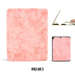 Book Case Tablet Apple iPad Air 3 Smart Case Pink -Marmor - Kunstleer