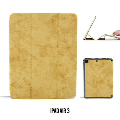 Book Case Tablet Apple iPad Air 3 Smart Case Braun -Marmor - Kunstleer
