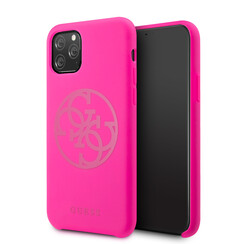 Apple iPhone 11 Pro Roze Guess Backcover hoesje Silicon - Logo - GUHCN58LS4GFU