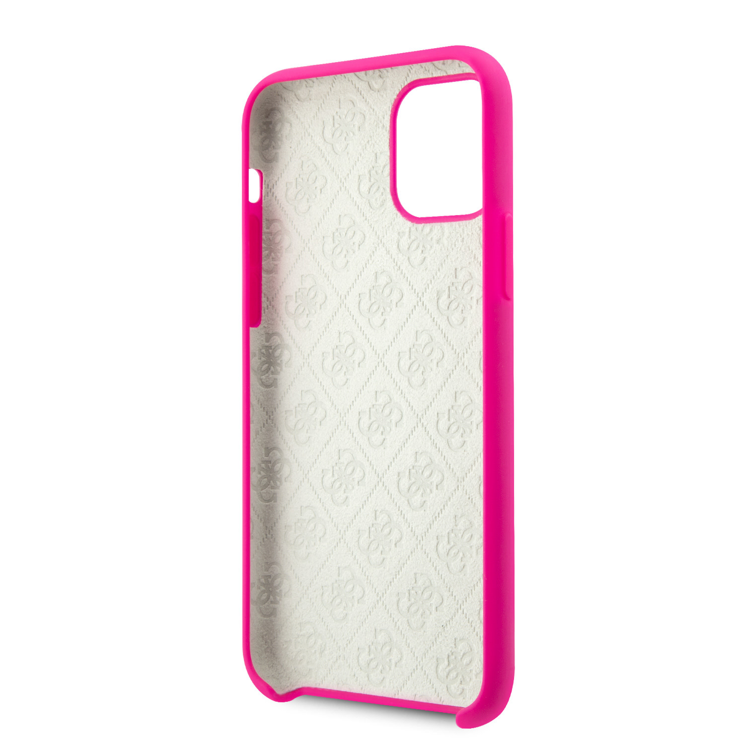 Guess Apple iPhone 11 Pro Roze Guess Backcover hoesje Silicon - Logo - GUHCN58LS4GFU, foto 3 van 4
