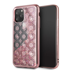 Apple iPhone 11 Pro Rose Gold Guess Backcover hoesje Glitter - 4G Peony - GUHCN58PEOLGPI
