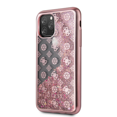 Guess Apple iPhone 11 Pro Rose Gold Guess Backcover hoesje Glitter - 4G Peony - GUHCN58PEOLGPI Guess Apple iPhone 11 Pro Rose Gold Guess Backcover hoesje Glitter - 4G Peony - GUHCN58PEOLGPI