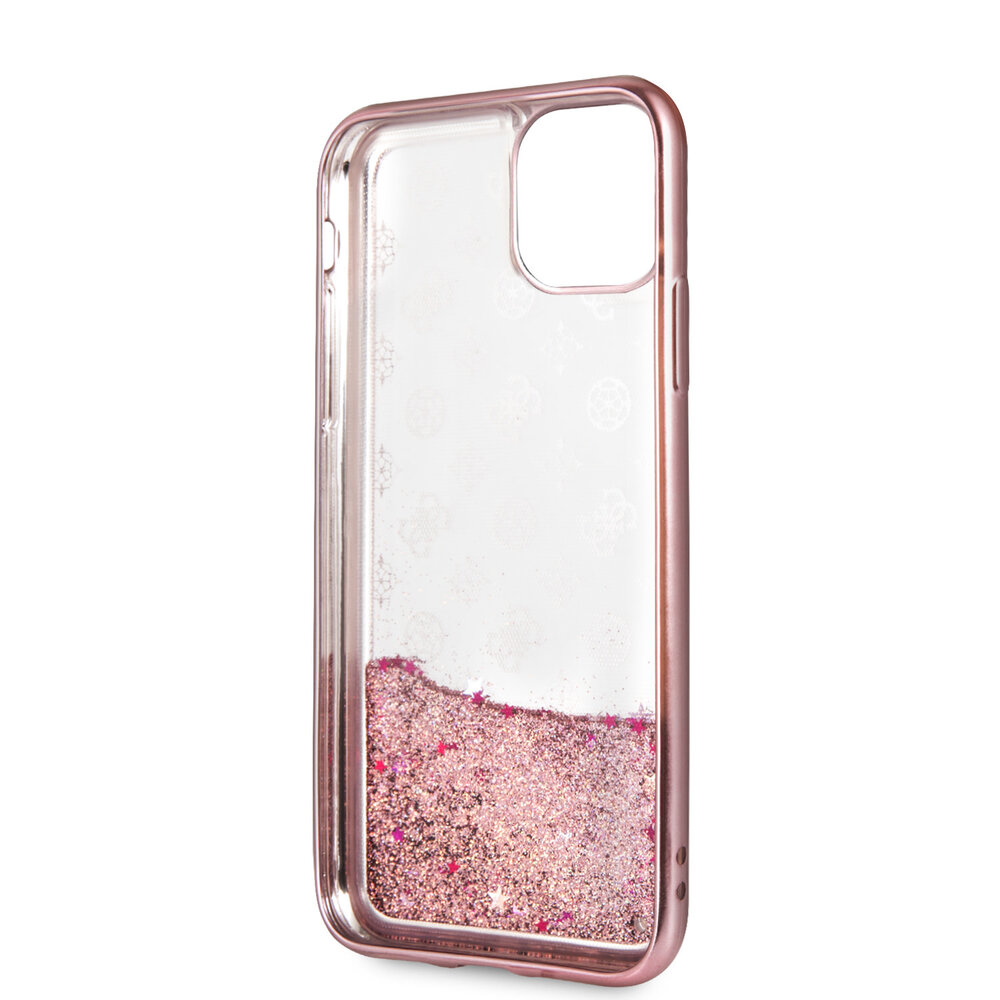 Guess Apple iPhone 11 Pro Rose Gold Guess Backcover hoesje Glitter - 4G Peony - GUHCN58PEOLGPI Guess Apple iPhone 11 Pro Rose Gold Guess Backcover hoesje Glitter - 4G Peony - GUHCN58PEOLGPI