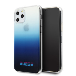 Apple iPhone 11 Pro Max Blauw Guess Backcover hoesje Gradient - California - GUHCN65DGCNA