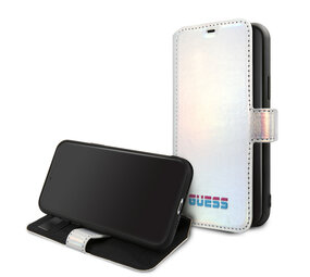 Guess Apple iPhone 11 Pro Max Guess Book type housse Iridescent Argent - original Guess Apple iPhone 11 Pro Max Guess Book type housse Iridescent Argent - original