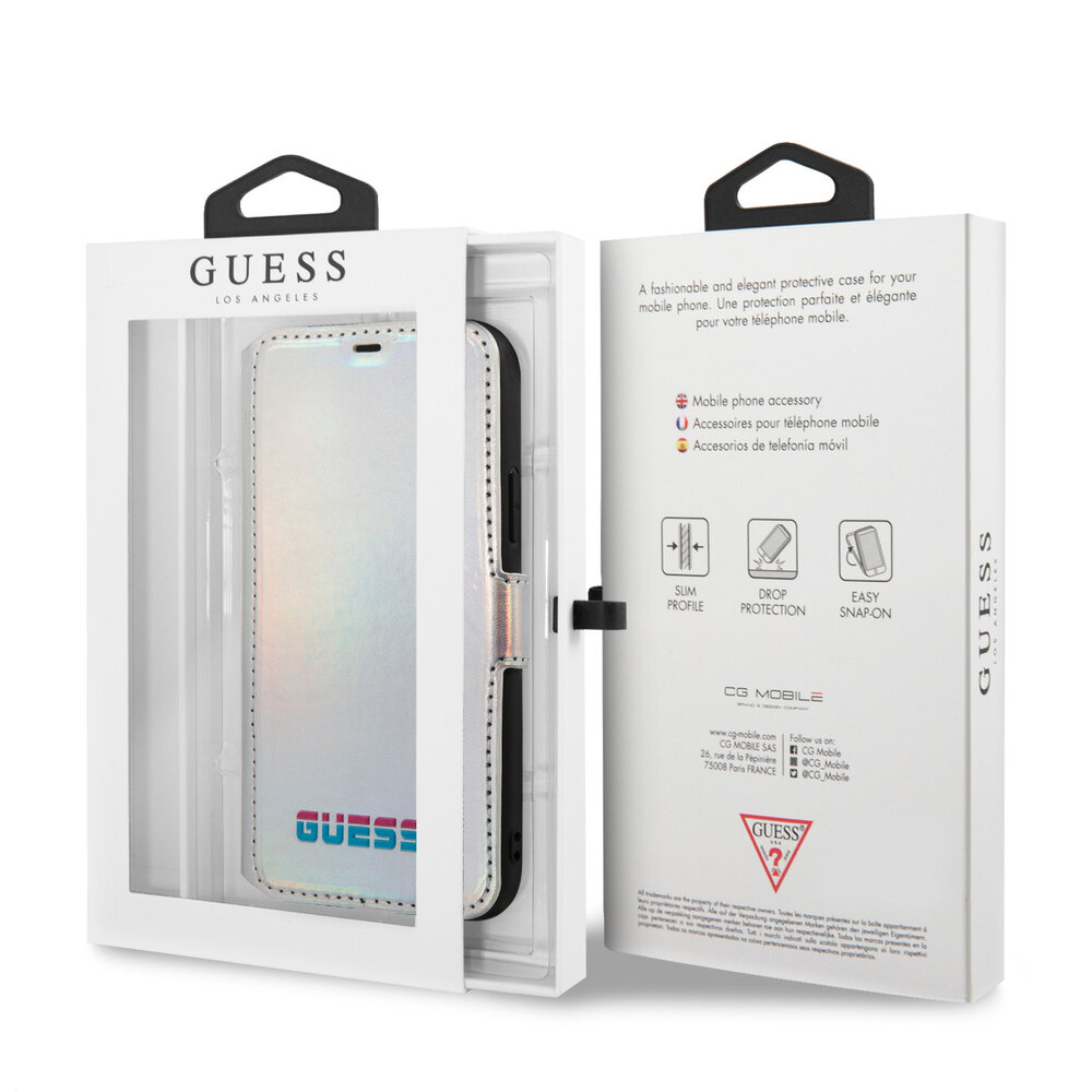 Guess Apple iPhone 11 Pro Max Guess Book type case Iridescent Silver for iPhone 11 Pro Max original Guess Apple iPhone 11 Pro Max Guess Book type case Iridescent Silver for iPhone 11 Pro Max original