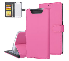 Samsung Galaxy A80 Book-Case hul Kartenhalter Hot Pink - Magnetverschluss Samsung Galaxy A80 Book-Case hul Kartenhalter Hot Pink - Magnetverschluss