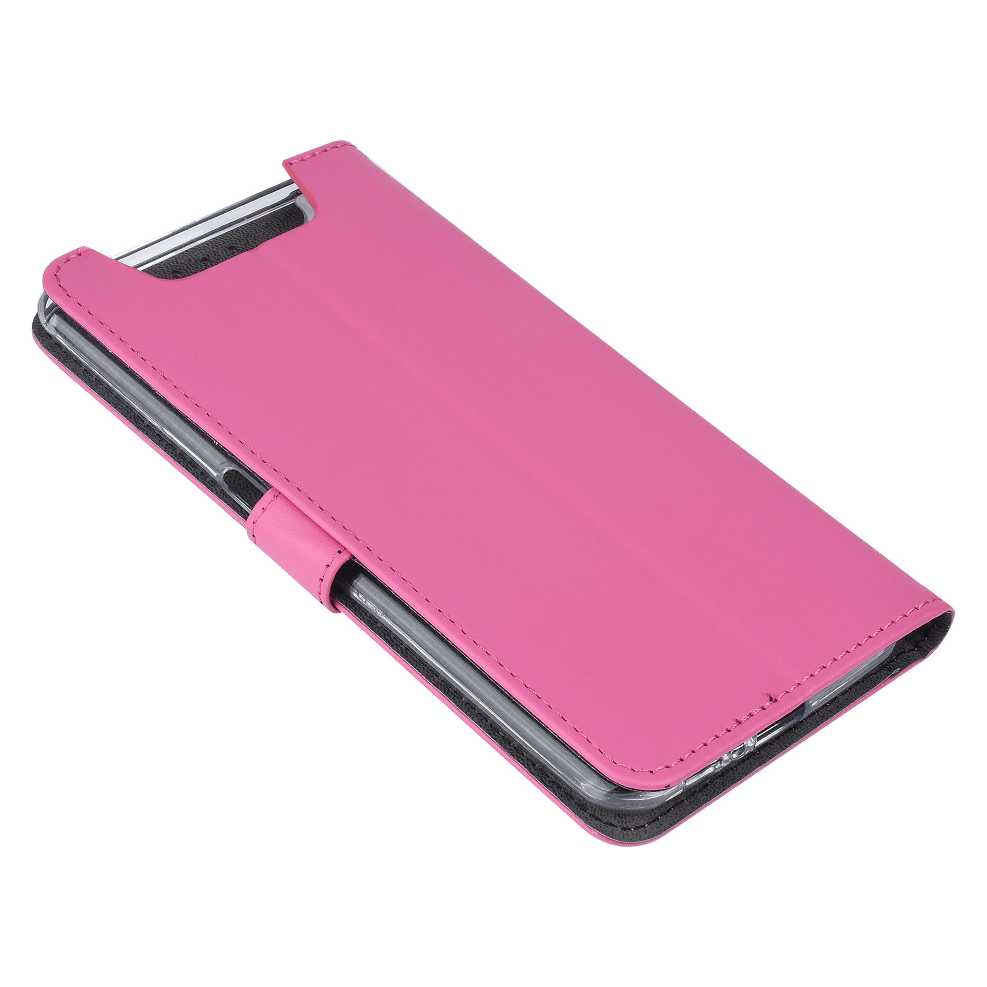 Felroze hoesje Samsung Galaxy A80 - Book Case - Pasjeshouder - Magneetsluiting (A805F), foto 6 van 6