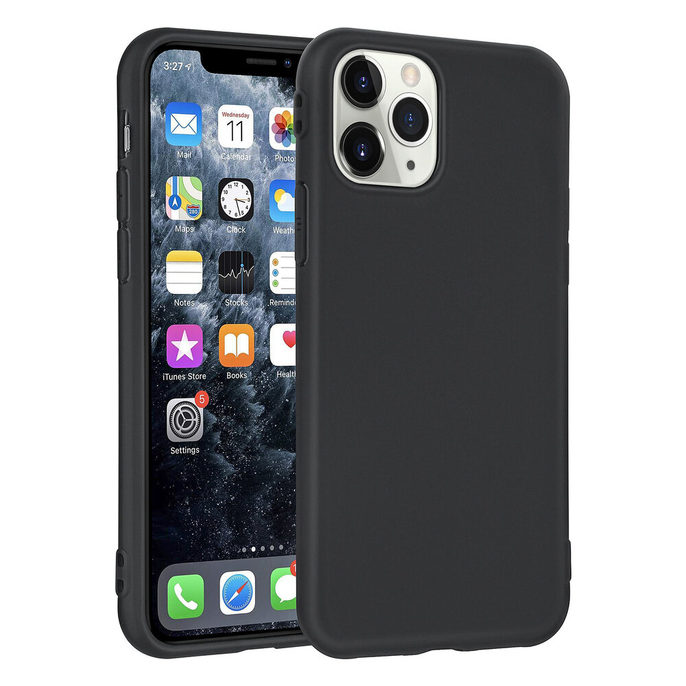Apple iPhone 11 Pro Back cover coque Silicone Noir - Soft Touch