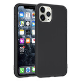 Apple iPhone 11 Pro Zwart Backcover hoesje Silicone - Soft Touch