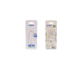 Chargeur de voiture Moxom 2.1 A Micro USB - Blanc Chargeur de voiture Moxom 2.1 A Micro USB - Blanc