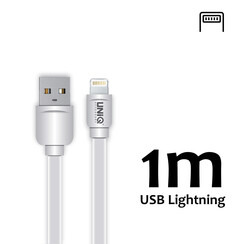 UNIQ Accessory Lightning USB Kabel 1m 2.1A Wit (8719273250570 )