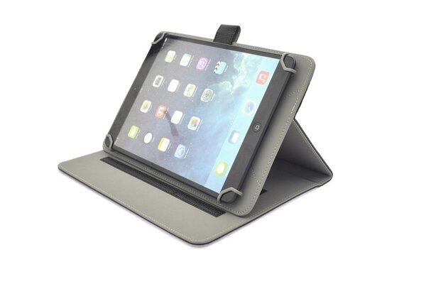 8- inch Universeel tablet/laptop Universeel Pasjeshouder Zwart Booktype hoesje - Magneetsluiting - Kunststof; 8- inch Universeel tablet/laptop Universeel Pasjeshouder Zwart Booktype hoesje - Magneetsluiting - Kunststof;