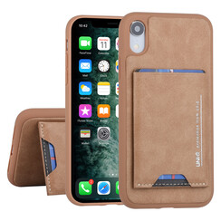 UNIQ Accessory Apple iPhone XR Back-Cover hul Braun - Kartenhalter