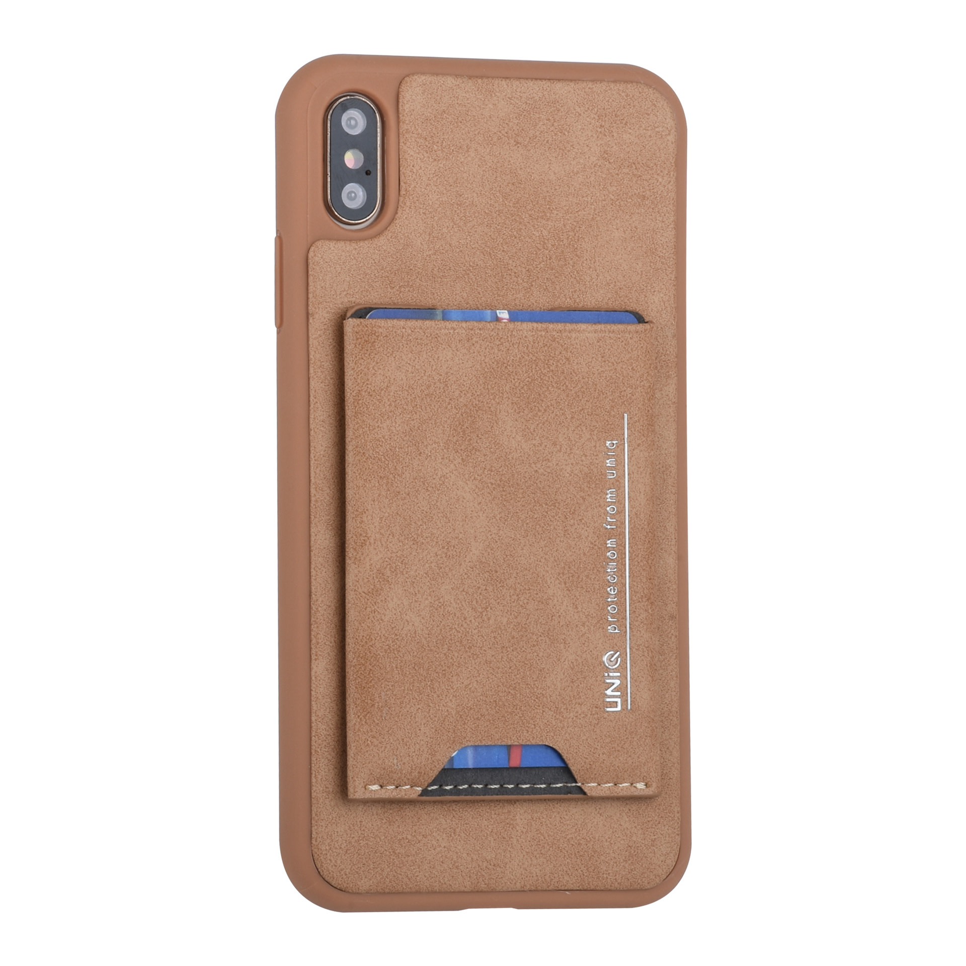 UNIQ Accessory UNIQ Accessory Apple iPhone Xs Max Bruin Backcover hoesje Pasjeshouder, foto 2 van 6