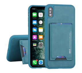UNIQ Accessory UNIQ Accessory Apple iPhone Xs Max Groen Backcover hoesje Pasjeshouder UNIQ Accessory UNIQ Accessory Apple iPhone Xs Max Groen Backcover hoesje Pasjeshouder
