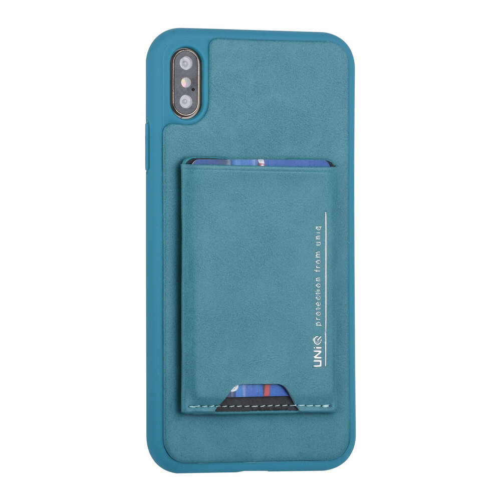 UNIQ Accessory UNIQ Accessory Apple iPhone Xs Max Green Back cover case - Card holder UNIQ Accessory UNIQ Accessory Apple iPhone Xs Max Green Back cover case - Card holder