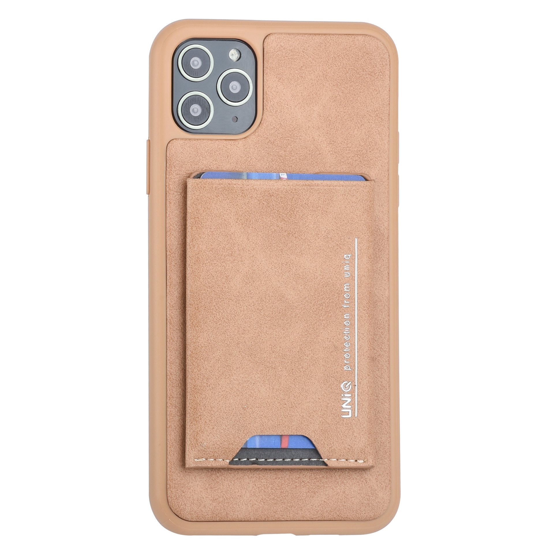 UNIQ Accessory UNIQ Accessory Apple iPhone 11 Pro Max Bruin Backcover hoesje Pasjeshouder, foto 2 van 6