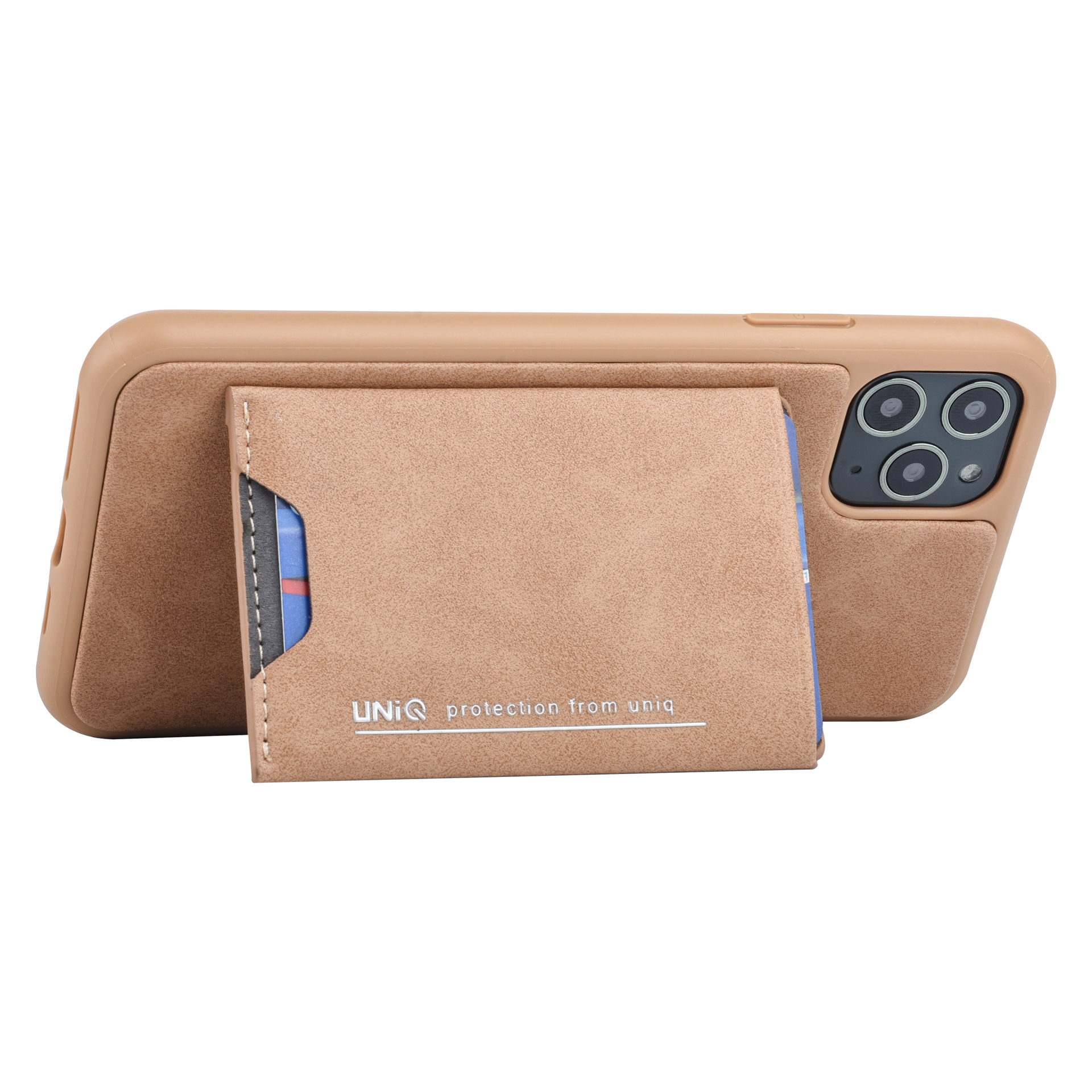 UNIQ Accessory UNIQ Accessory Apple iPhone 11 Pro Max Bruin Backcover hoesje Pasjeshouder, foto 4 van 6