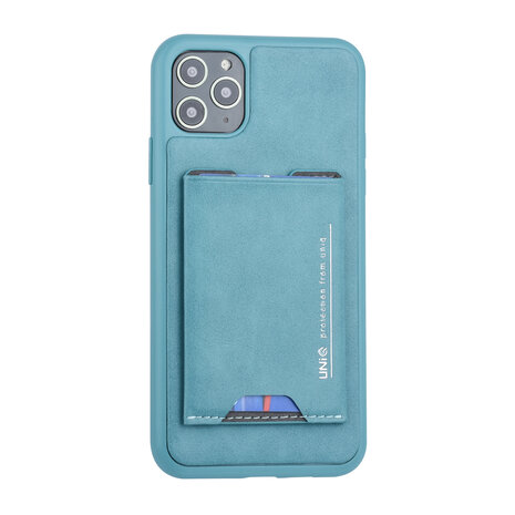 UNIQ Accessory UNIQ Accessory Apple iPhone 11 Pro Max Groen Backcover hoesje Pasjeshouder UNIQ Accessory UNIQ Accessory Apple iPhone 11 Pro Max Groen Backcover hoesje Pasjeshouder