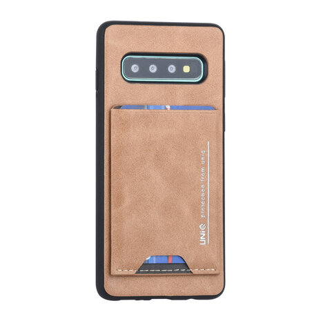 UNIQ Accessory UNIQ Accessory Samsung Galaxy S10 Plus Brown Back cover case - Card holder UNIQ Accessory UNIQ Accessory Samsung Galaxy S10 Plus Brown Back cover case - Card holder