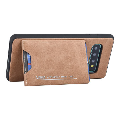 UNIQ Accessory UNIQ Accessory Samsung Galaxy S10 Plus Brown Back cover case - Card holder UNIQ Accessory UNIQ Accessory Samsung Galaxy S10 Plus Brown Back cover case - Card holder