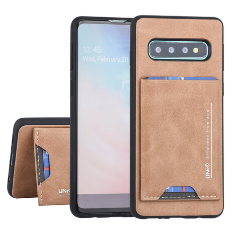UNIQ Accessory UNIQ Accessory Samsung Galaxy S10 Plus Brown Back cover case - Card holder UNIQ Accessory UNIQ Accessory Samsung Galaxy S10 Plus Brown Back cover case - Card holder