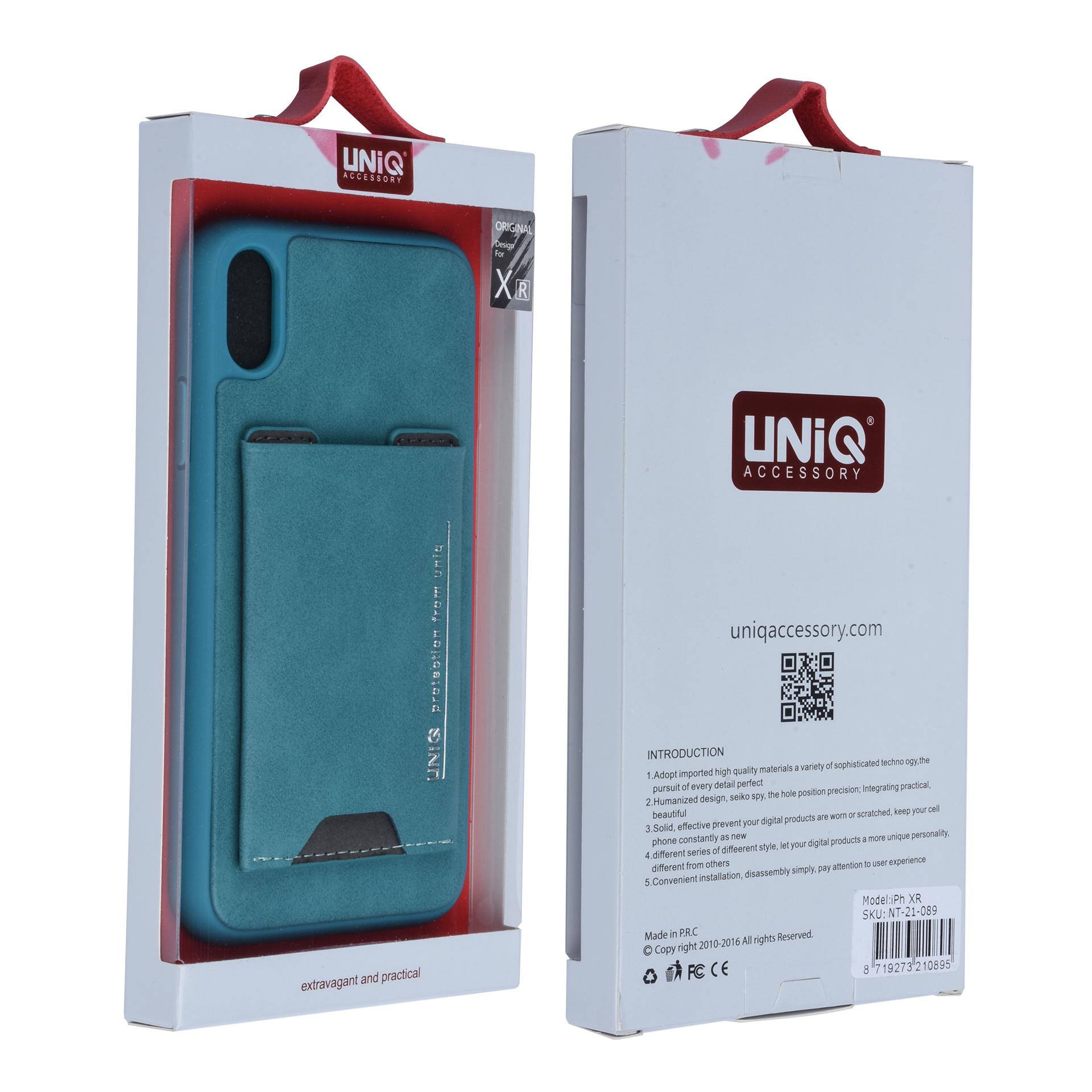 UNIQ Accessory UNIQ Accessory Apple iPhone XR Groen Backcover hoesje Pasjeshouder, foto 6 van 6