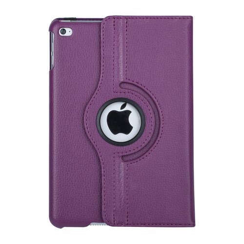 Apple iPad Mini 4 Paars 360 graden draaibare hoes - Book Case Tablethoes