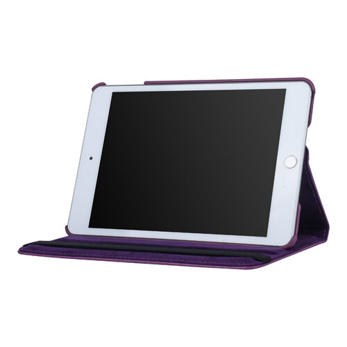 Apple iPad Mini 4 Paars 360 graden draaibare hoes - Book Case Tablethoes
