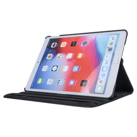 Apple iPad 10.2 (2019) Zwart 360 graden draaibare hoes - Book Case Tablethoes Apple iPad 10.2 (2019) Zwart 360 graden draaibare hoes - Book Case Tablethoes
