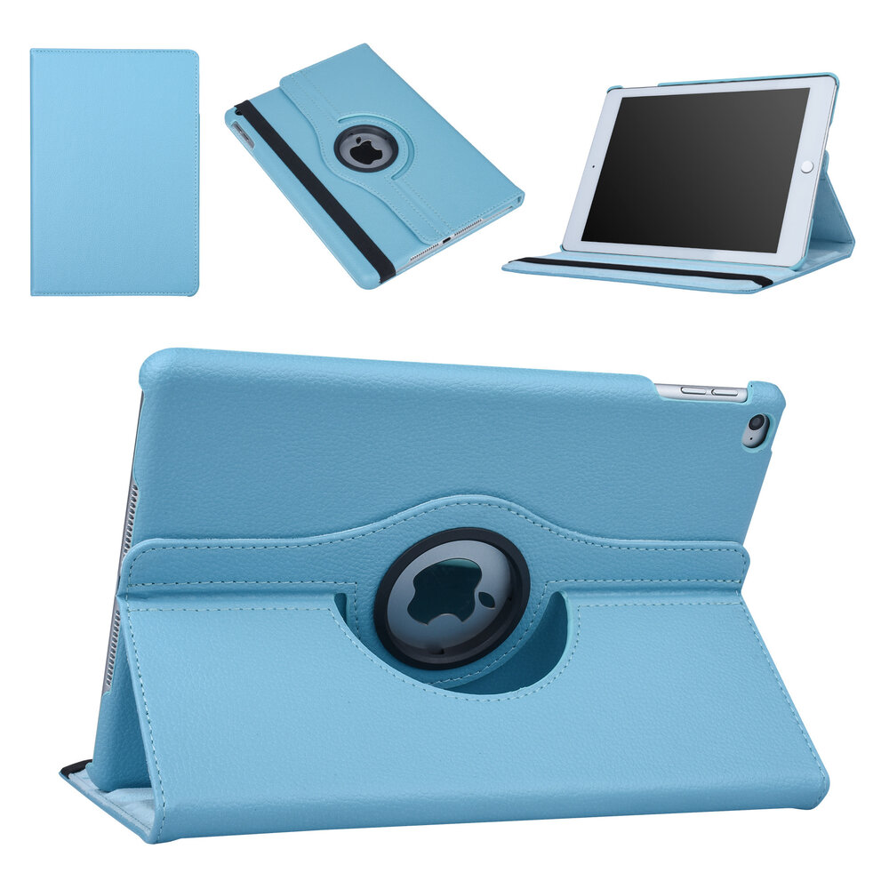 Apple iPad 9.7 (2017) en Apple iPad 9.7 (2018) Blauw 360 graden draaibare hoes - Book Case Tablethoes Apple iPad 9.7 (2017) en Apple iPad 9.7 (2018) Blauw 360 graden draaibare hoes - Book Case Tablethoes