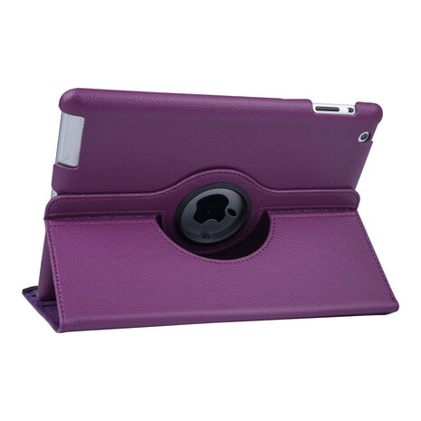 Apple iPad 2-3-4 Book Case Tablet Violett - Drehbar Apple iPad 2-3-4 Book Case Tablet Violett - Drehbar
