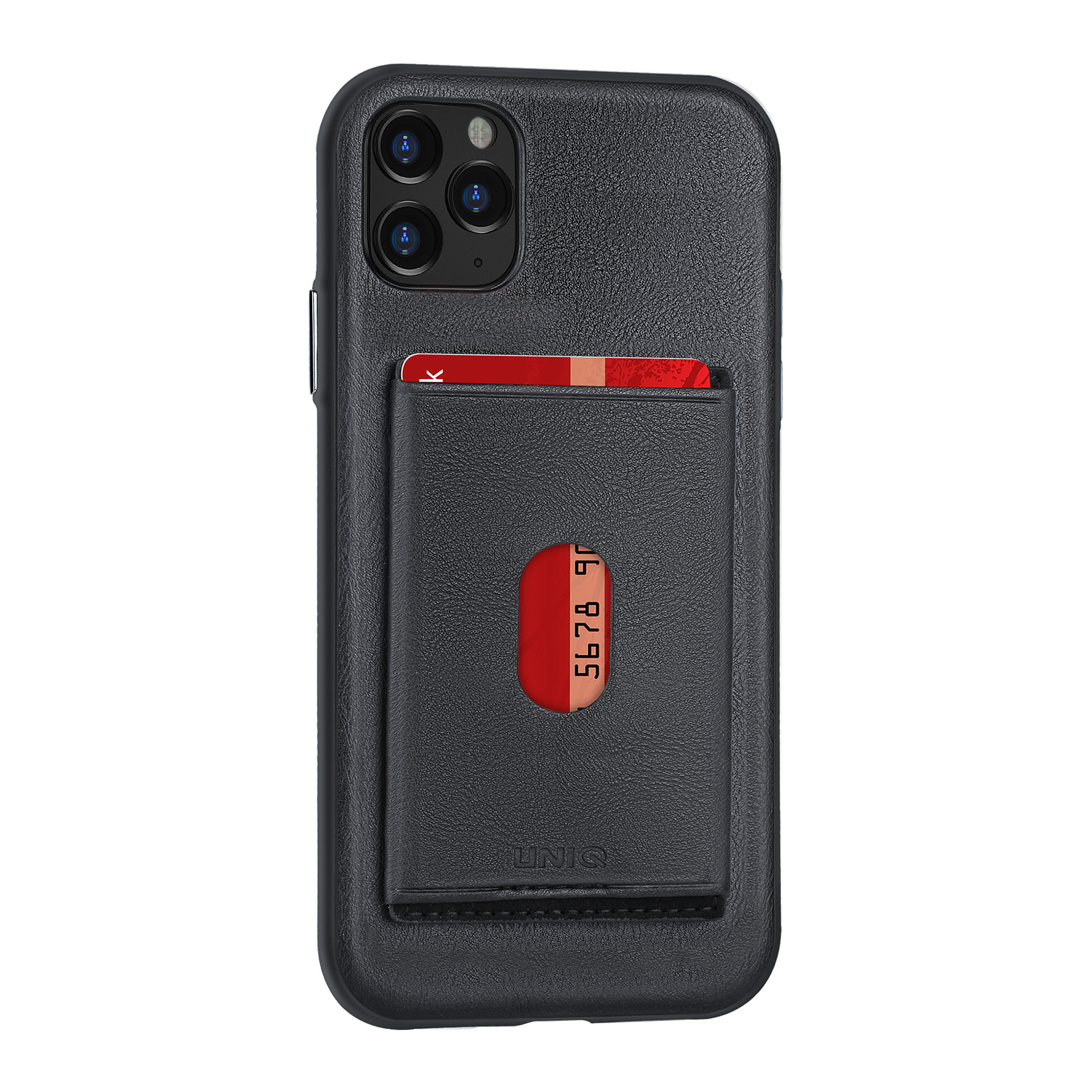 UNIQ Accessory Uniq accessory Apple iPhone 11 Pro Max Zwart Backcover hoesje Pasjeshouder, foto 2 van 6
