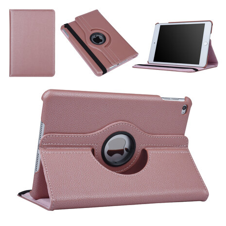 Apple Ipad Mini 4 Rose Or Tablet Housse Rotatif