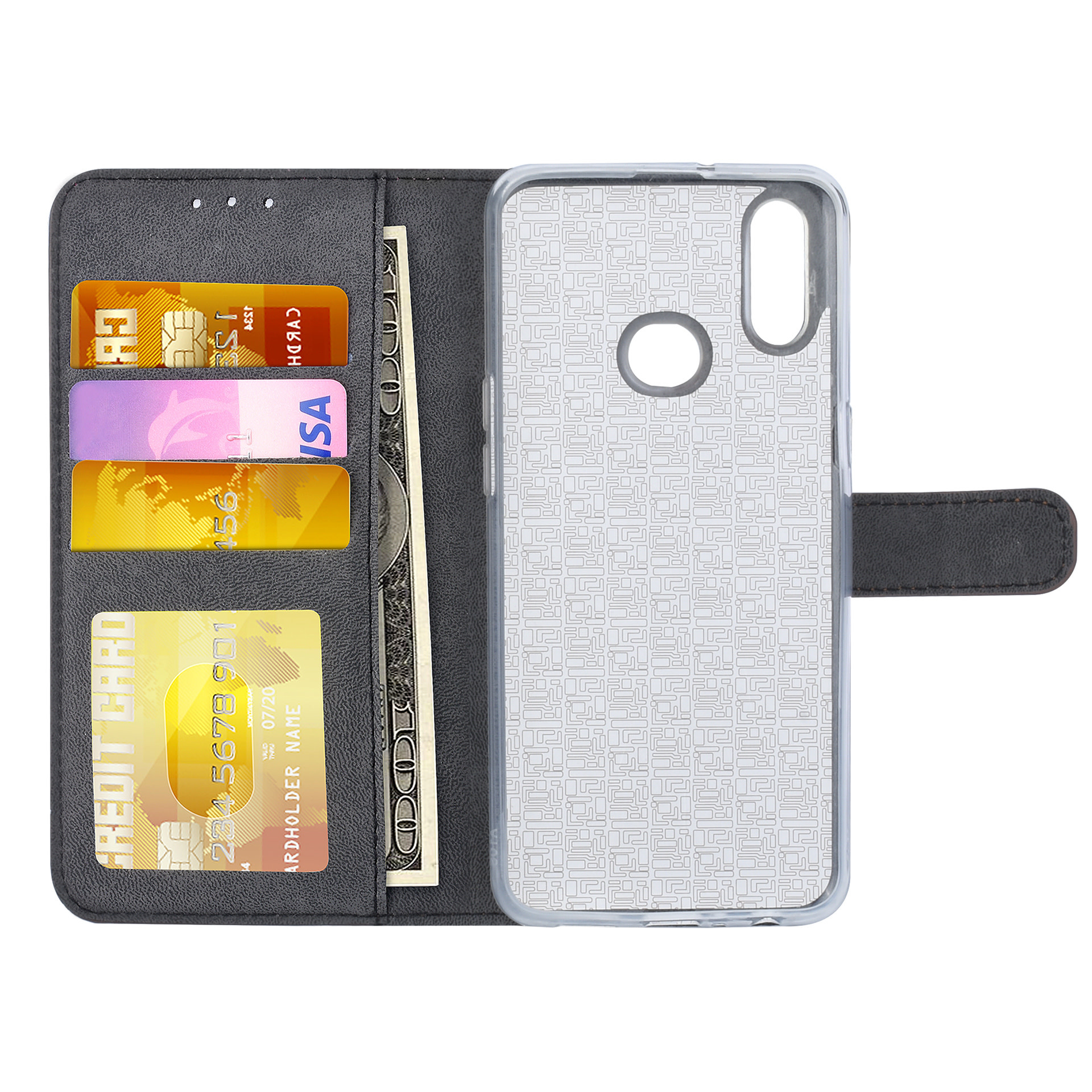 Bruin hoesje Samsung Galaxy A10s - Book Case - Pasjeshouder (A107F), foto 6 van 6
