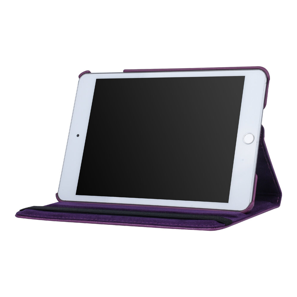 Apple iPad Mini 4 Paars 360 graden draaibare hoes - Book Case Tablethoes Apple iPad Mini 4 Paars 360 graden draaibare hoes - Book Case Tablethoes