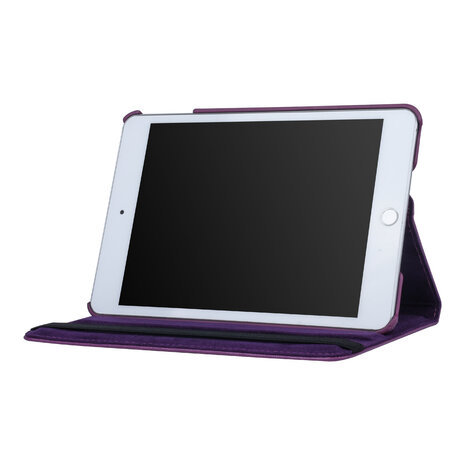 Apple iPad Mini 4 Paars 360 graden draaibare hoes - Book Case Tablethoes Apple iPad Mini 4 Paars 360 graden draaibare hoes - Book Case Tablethoes