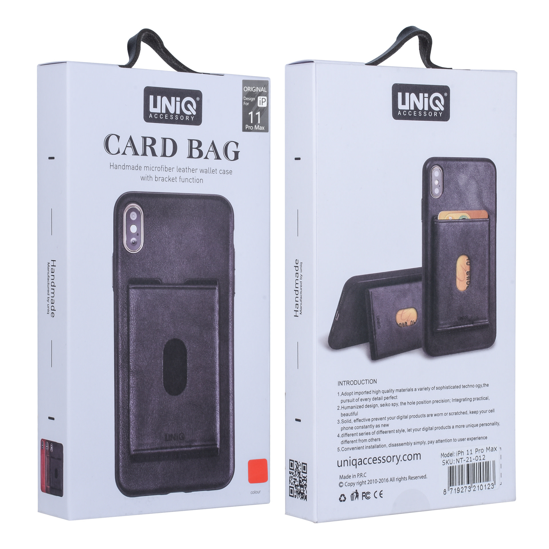 UNIQ Accessory Uniq accessory Apple iPhone 11 Pro Max Rood Backcover hoesje Pasjeshouder, foto 6 van 6