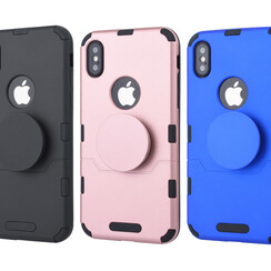 Apple iPhone X-Xs Blauw Backcover hoesje Soft Touch