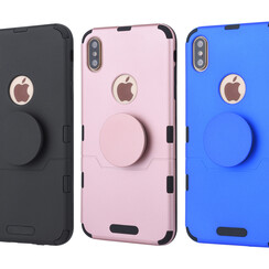 Apple iPhone Xs Max Blauw Backcover hoesje Soft Touch