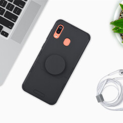 Samsung Galaxy A30 Zwart Backcover hoesje Soft Touch