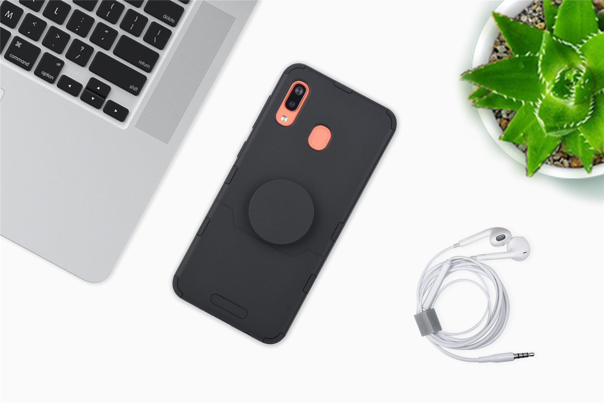 Samsung Galaxy A30 Zwart Backcover hoesje Soft Touch