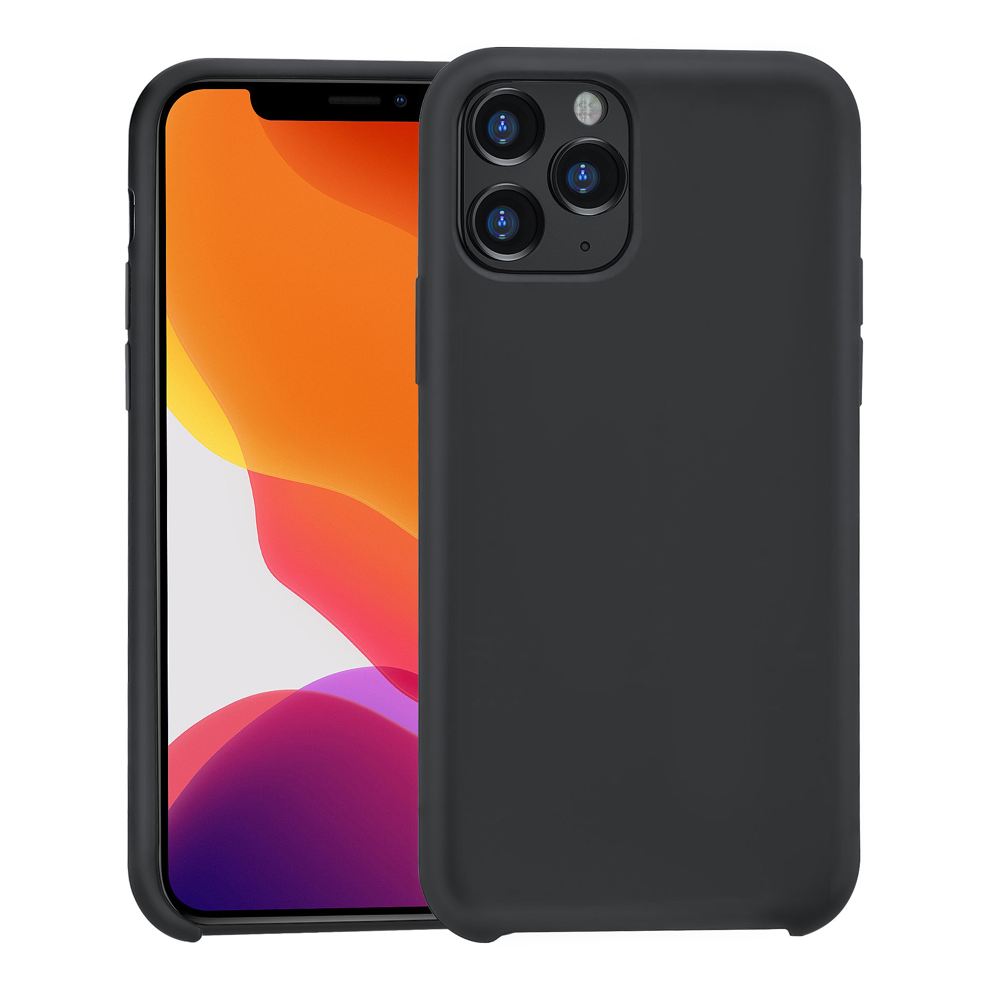 Apple iPhone 11 Pro Zwart Backcover hoesje Soft Touch
