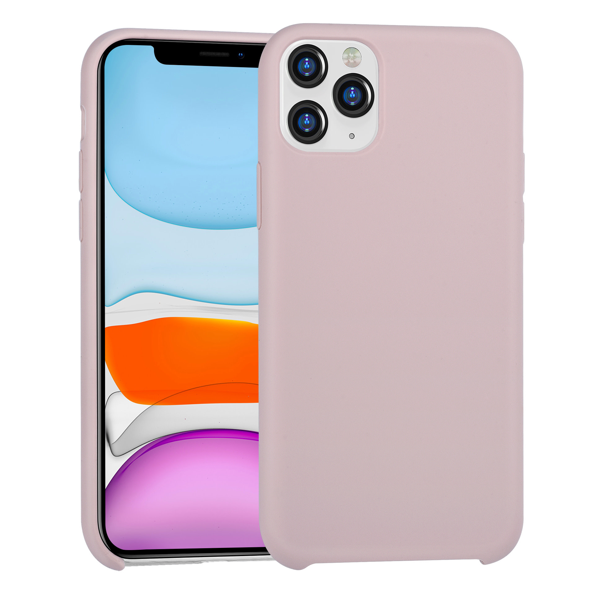 Apple iPhone 11 Pro Max Roze Backcover hoesje Soft Touch