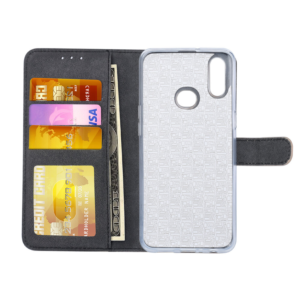 Samsung Galaxy A10s Book-Case hul Gold - Kartenhalter Samsung Galaxy A10s Book-Case hul Gold - Kartenhalter