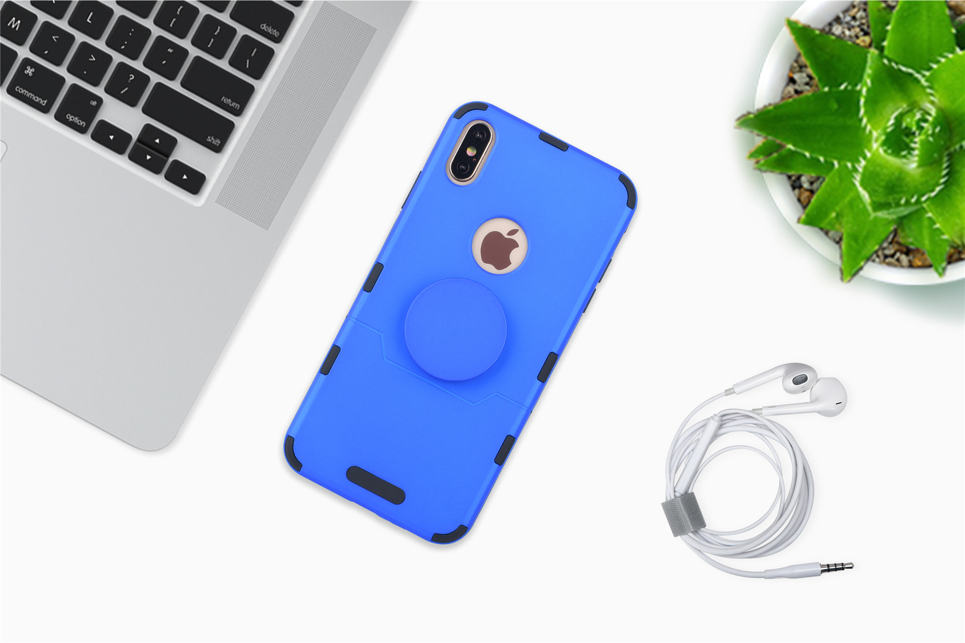Apple iPhone Xs Max Blauw Backcover hoesje Soft Touch, foto 5 van 5