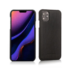 Pierre Cardin Apple iPhone 11 Pro Back-Cover hul Schwarz - Genuine Leather